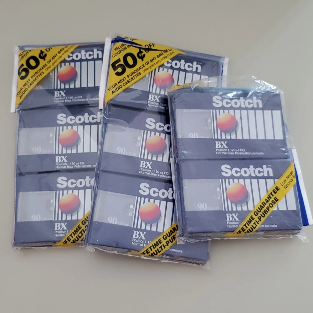 Lot of 8 SCOTCH BX Cassettes 90 min. blank NIP - Picture 1 of 5